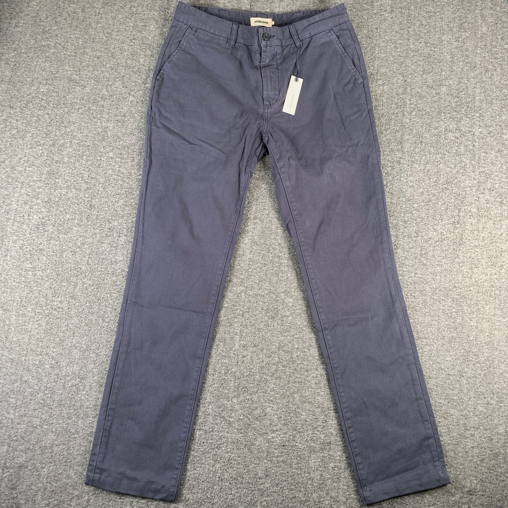 Taylor Stitch Chino Pant Men 32x32 Slim Foundation Pant Organic Marine NEW A2